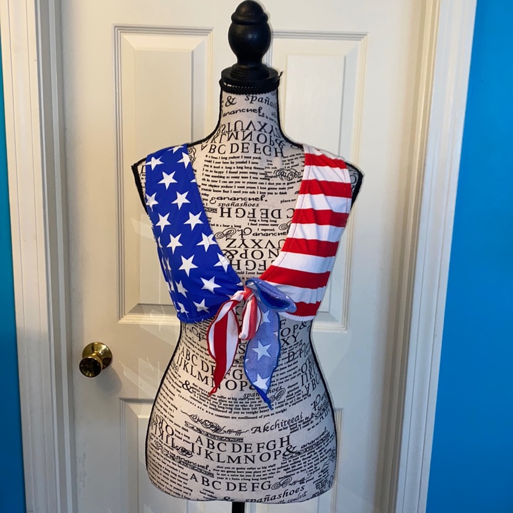 Sexy patriotic cropped top
